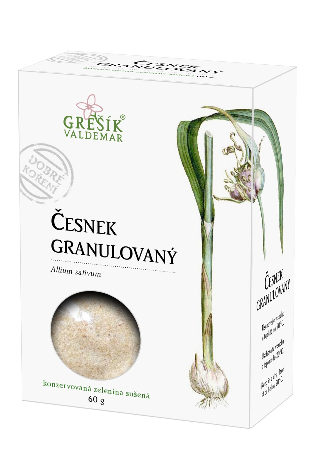 Valdemar Grešík - Natura s.r.o. Grešík Česnek granulovaný 60 g