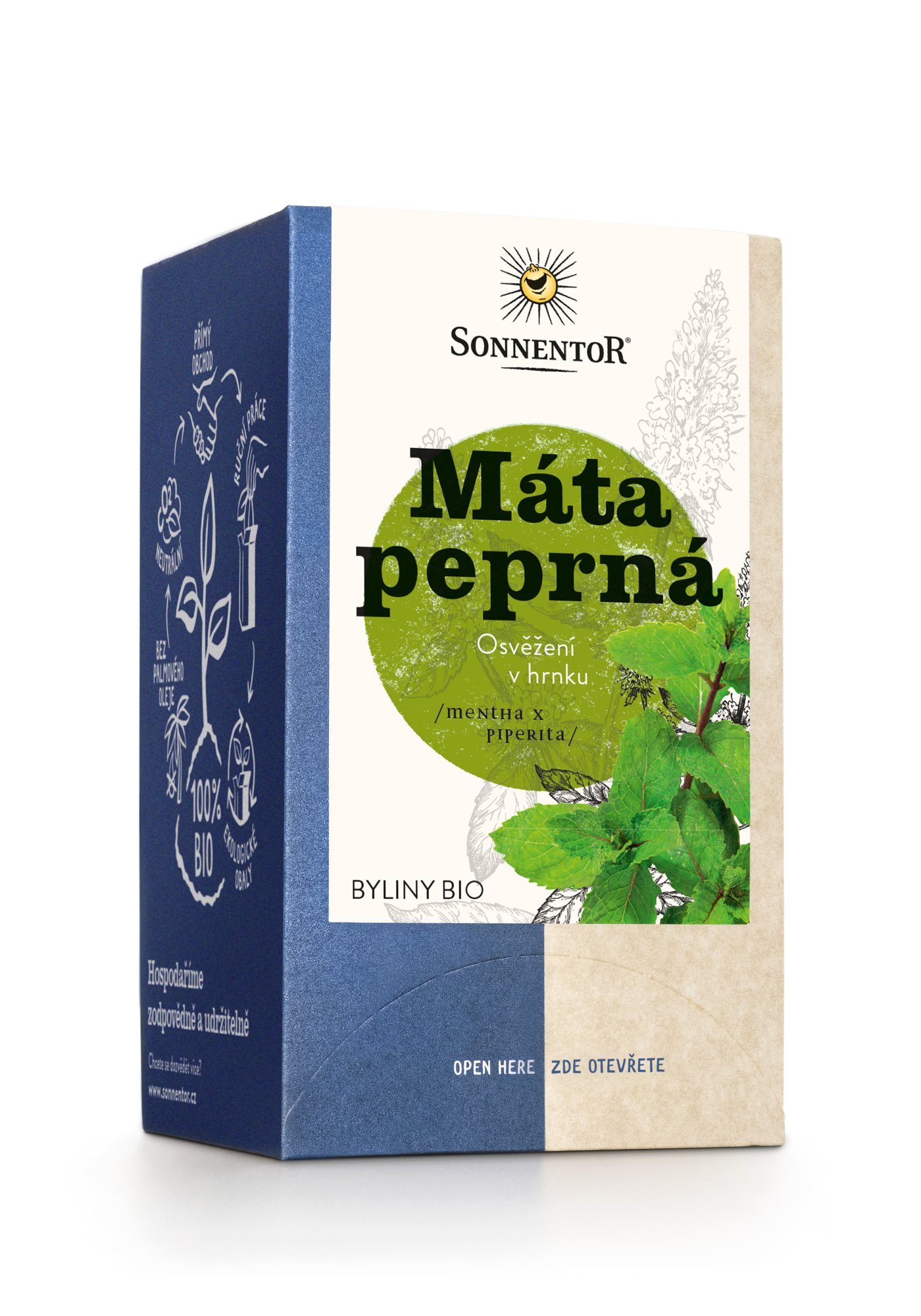 Sonnentor Máta peprná bio 18g porc.dvoukomorový