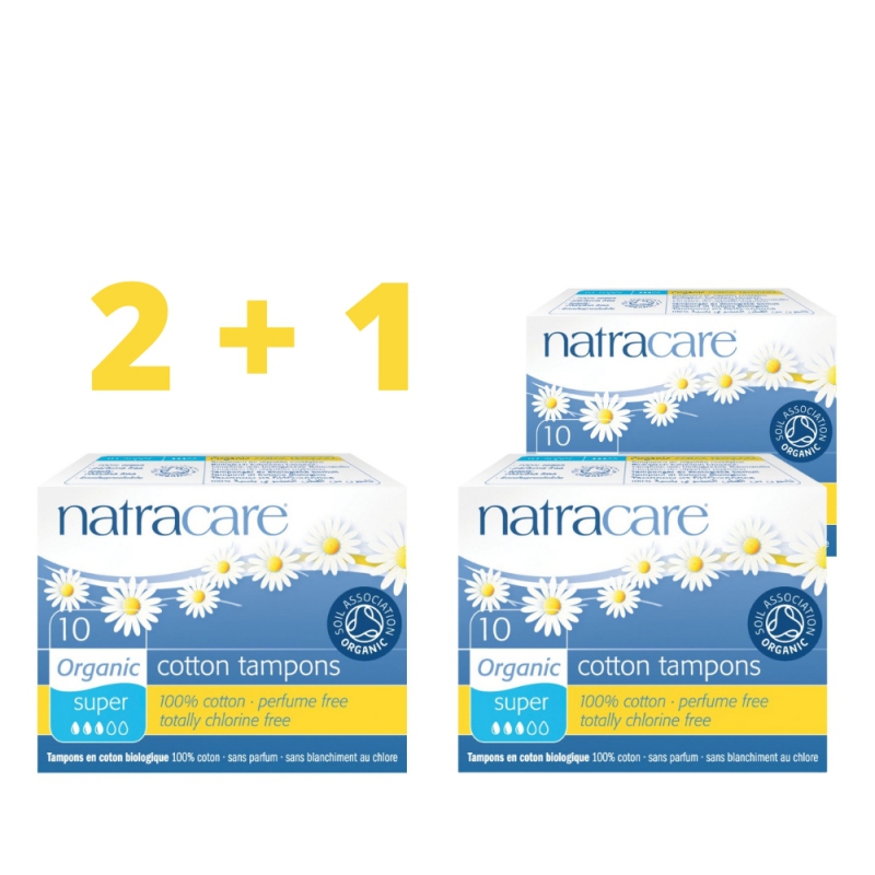 NATRACARE Akce 2+1 Tampóny SUPER 10 ks