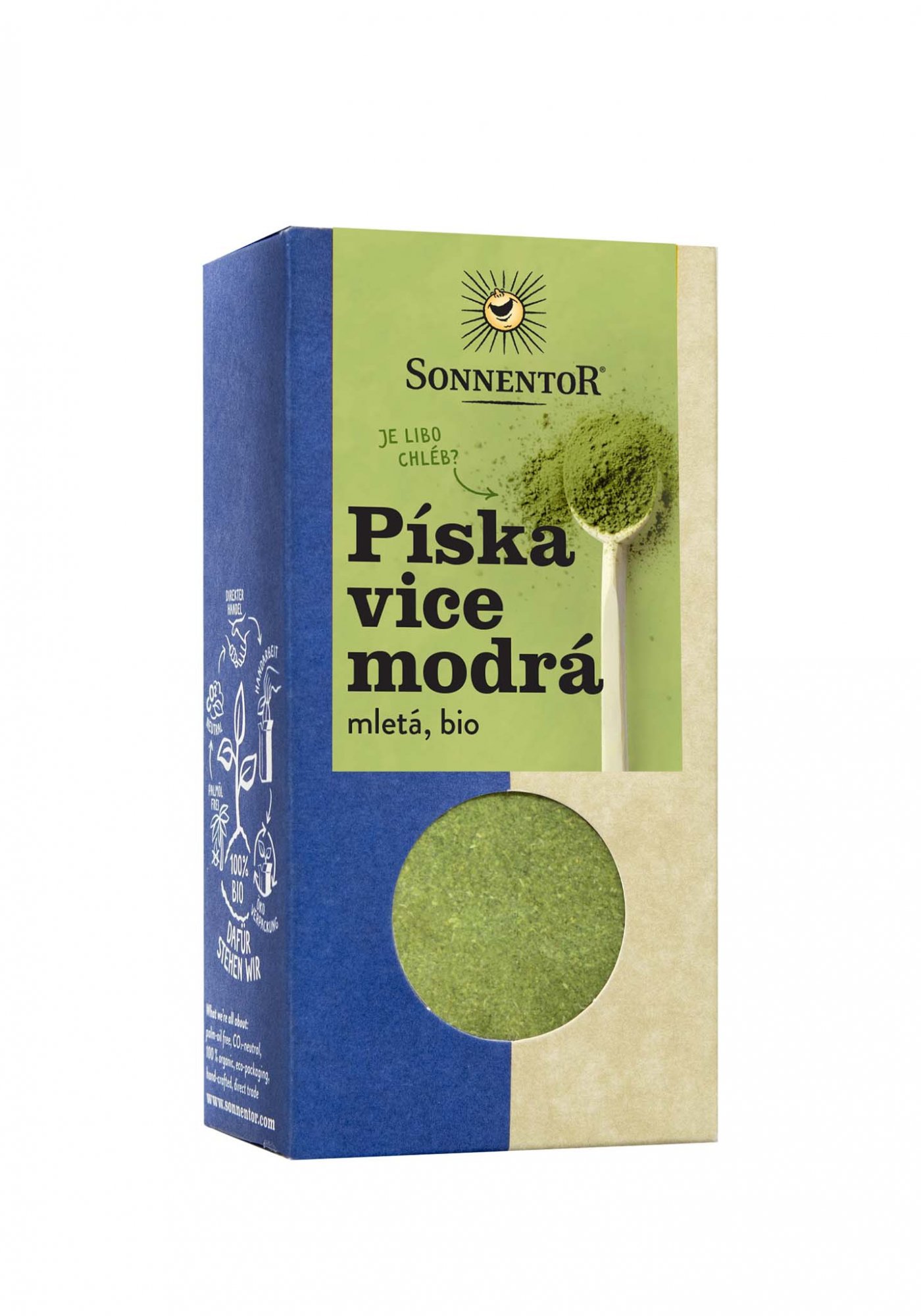 Sonnentor Pískavice modrá bio, mletá 40g