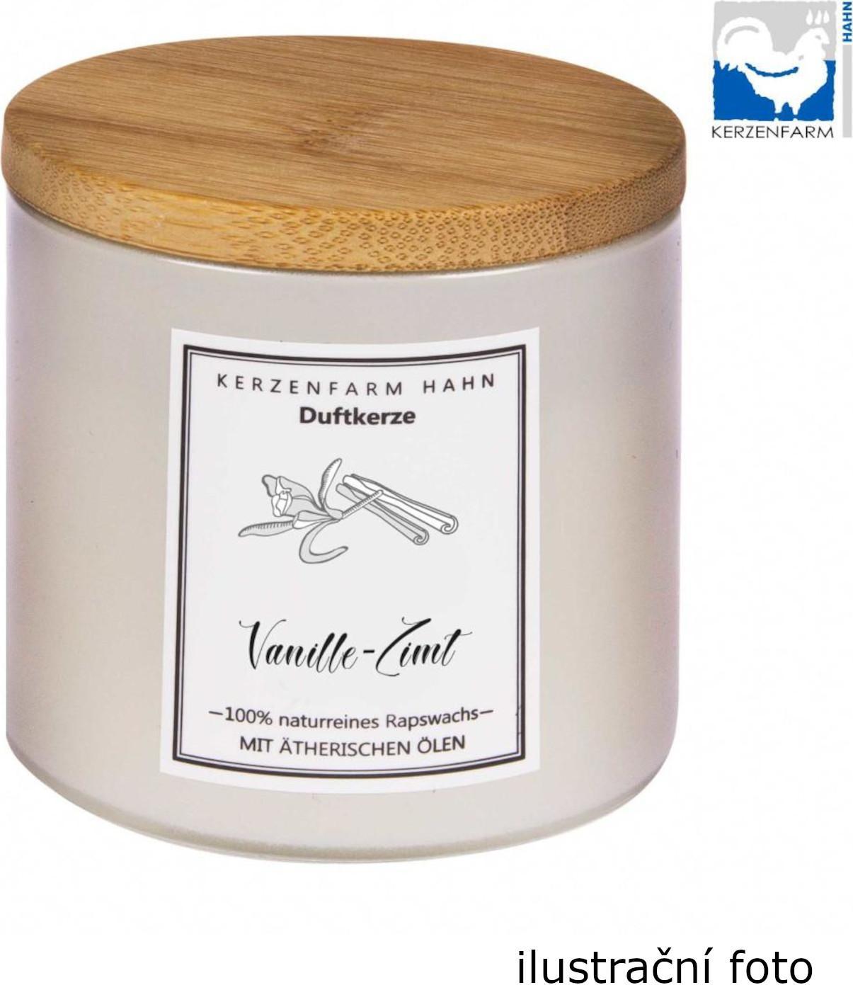 Přírodní svíčka Vanilla cinnamon, slonovinové sklo 1 ks, 6,5 cm