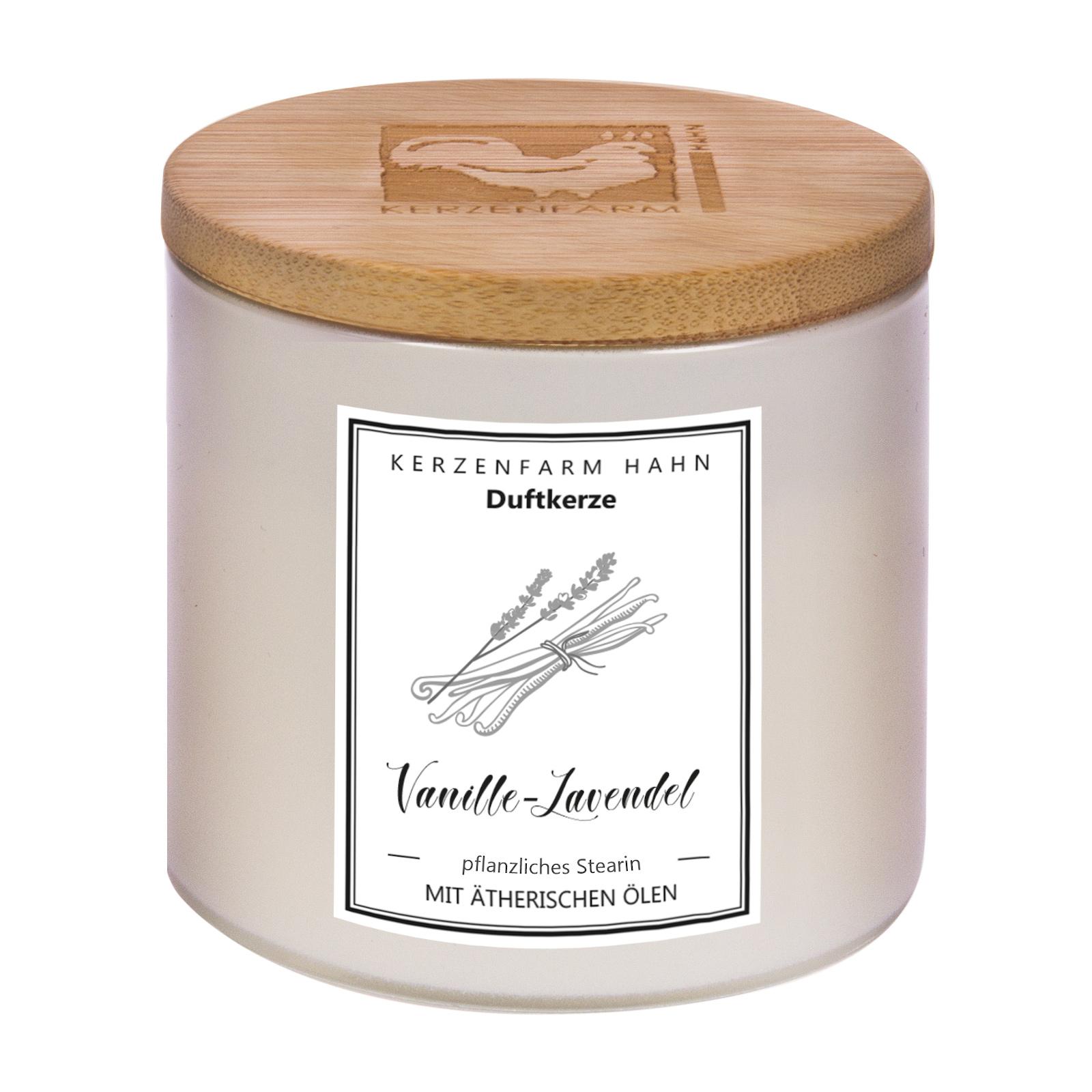 Přírodní svíčka Vanilla lavender, slonovinové sklo 1 ks, 6,5 cm