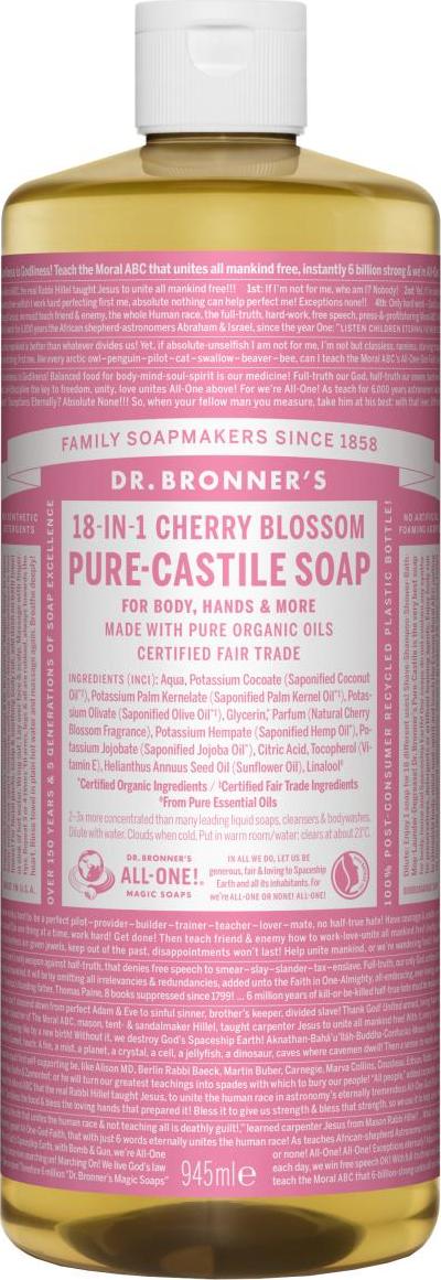 Dr. Bronner's Tekuté universální mýdlo ALL-ONE!, Cherry Blossom 945 ml