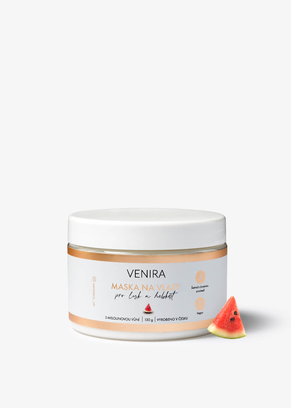 VENIRA maska na vlasy pro lesk a hebkost, 130 ml, meloun