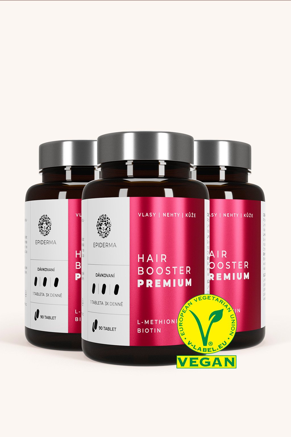 Epiderma Hair Booster Premium, Epiderma, 3x90 kapslí