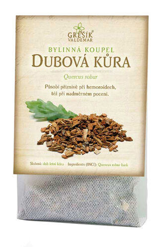 Valdemar Grešík - Natura s.r.o. Dubová kůra koupel 20 g GREŠÍK, Bylinná koupel