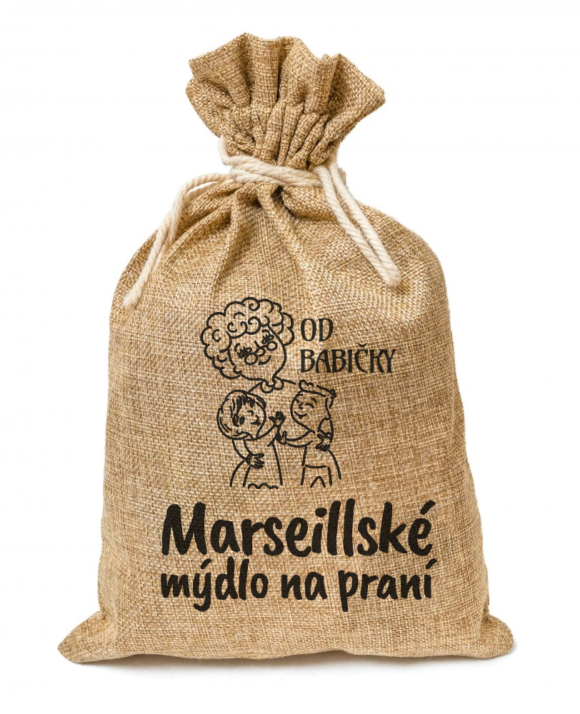 Od Babičky Marseillské mýdlo na praní vločky v jutovém pytlíku 500 g