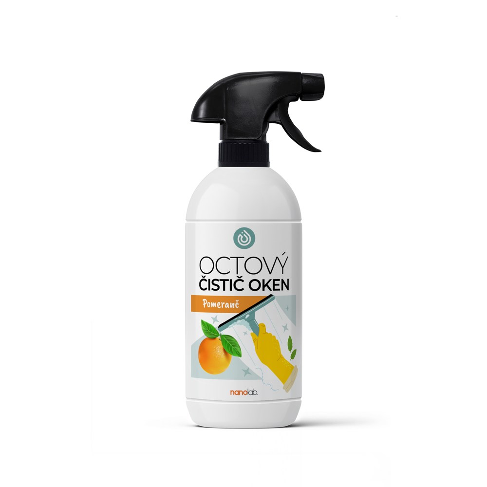 Nanolab Octový čistič NA SKLA A OKNA pomeranč 500 ml