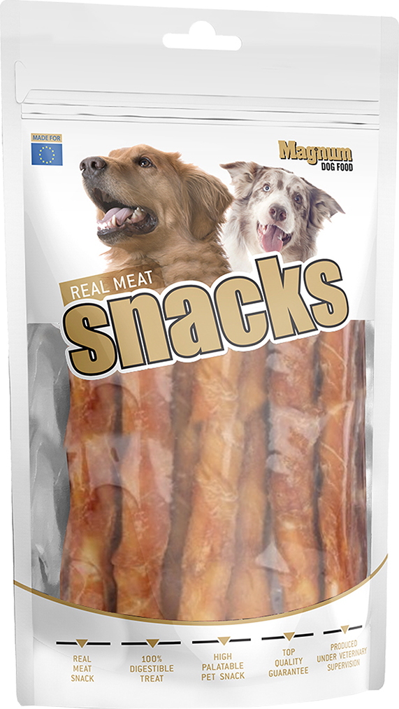 Magnum dog food Magnum Chicken roll on Rawhide stick 500g