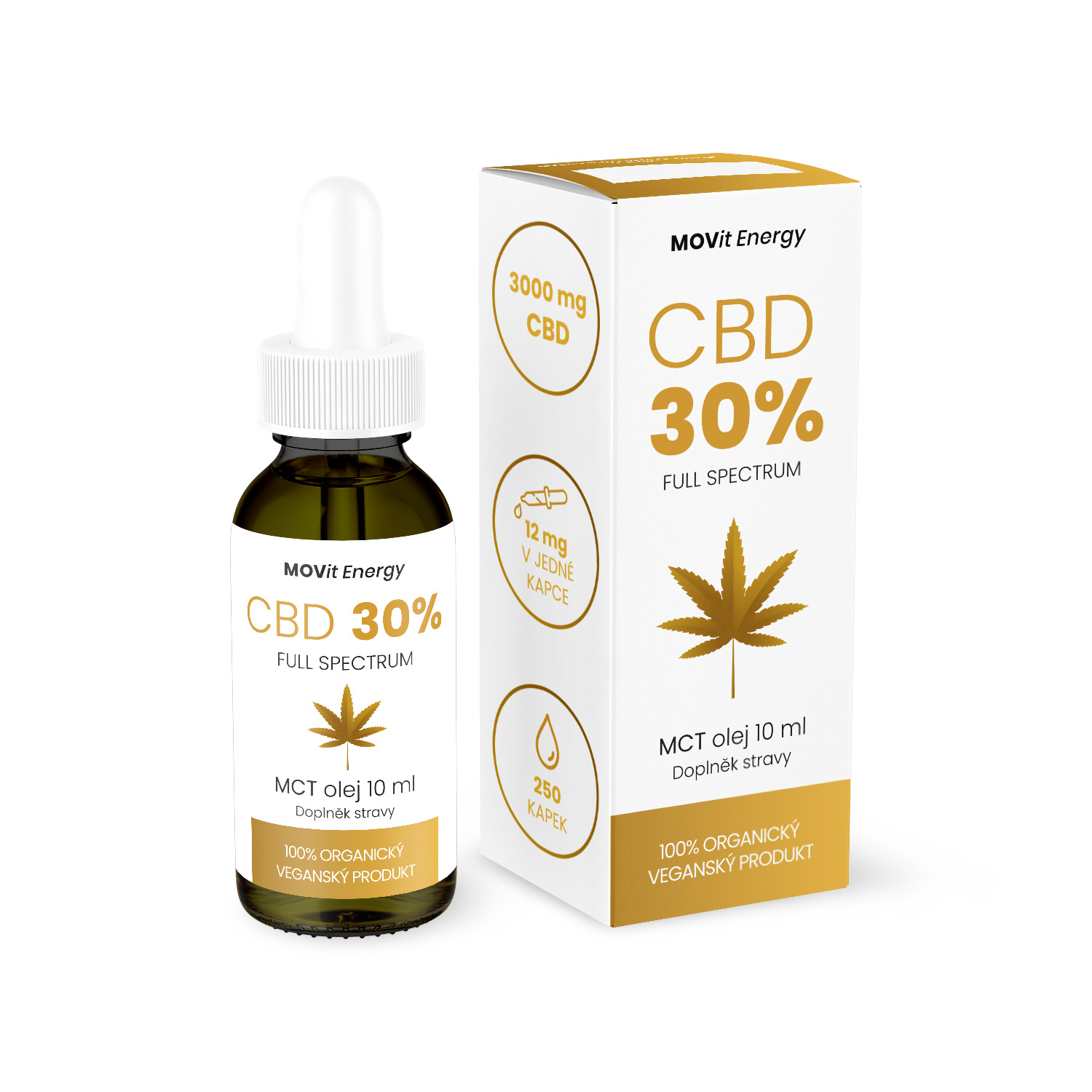 MOVit Energy MOVit CBD 30% Full Spectrum Vegan MCT olej 10ml