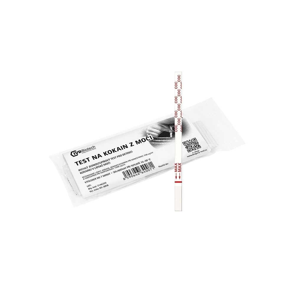 IVD Biotech 2x Drogový test na COC (Kokain) z moči, proužek