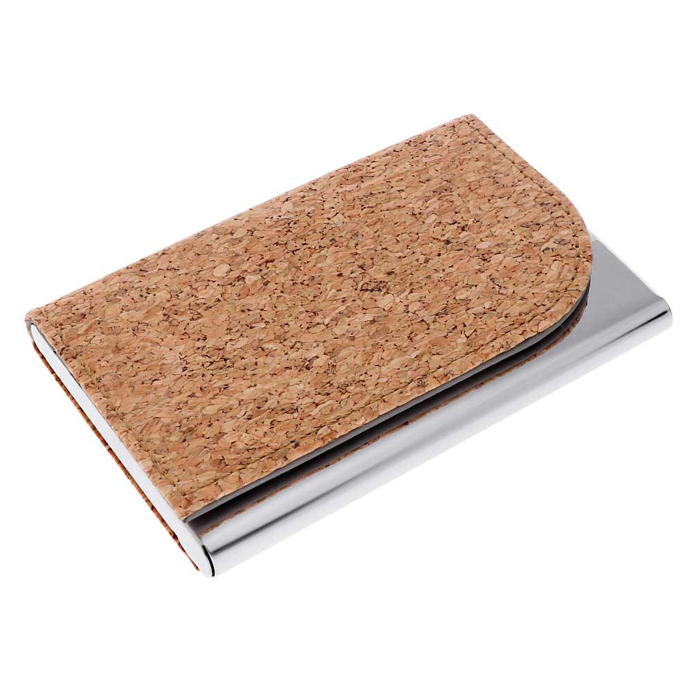 ČistéDřevo Kovový vizitkář s korkovým povrchem