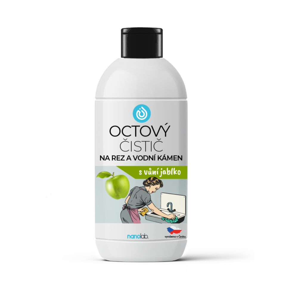 Nanolab Octový čistič NA REZ A VODNÍ KÁMEN jablko 500 ml