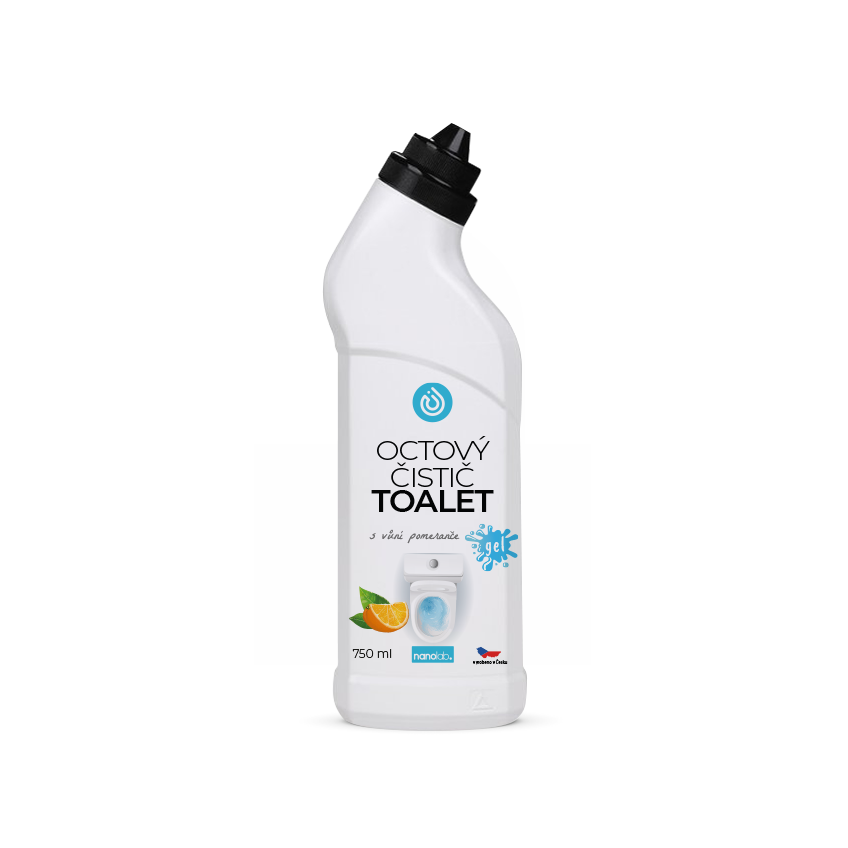 Nanolab Přírodní octový čistič TOALET s vůní Pomeranče 750 ml