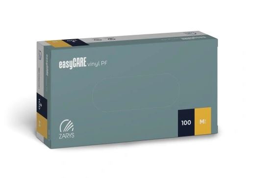 easyCARE by ZARYS easyCARE - vinylové rukavice PF, nepudrované, XS-XL, (100ks), transparentní Velikost: M