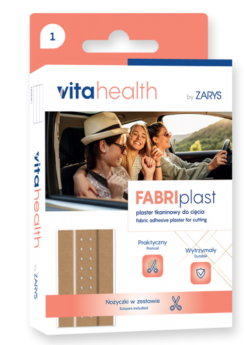 VitaHealth by ZARYS VitaHealth - FABRIplast náplast na stříhání + nůžky, 1m x 6cm