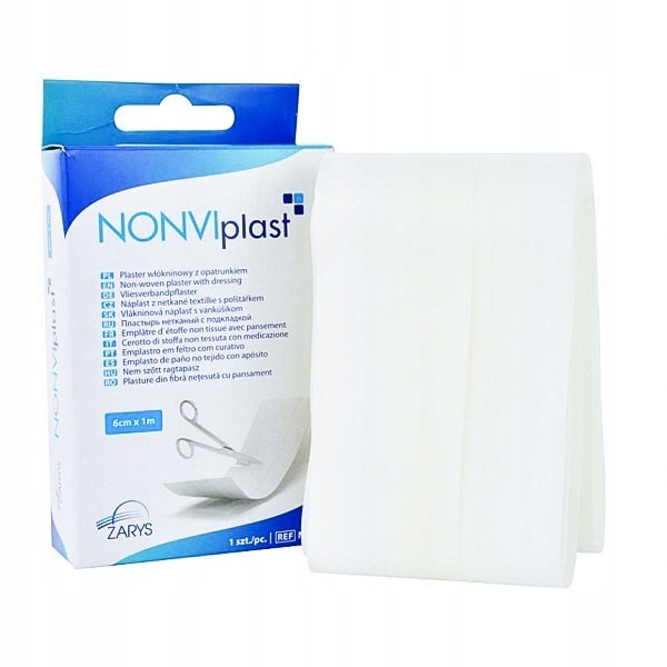 ZARYS International Group NONVIplast netkaná náplast s krytím, bílá, 6cmx1m, nesterilní