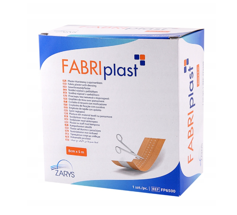 ZARYS International Group FABRIplast textilní náplast s krytím, tělová barva, 6cm x 5m, nesterilní