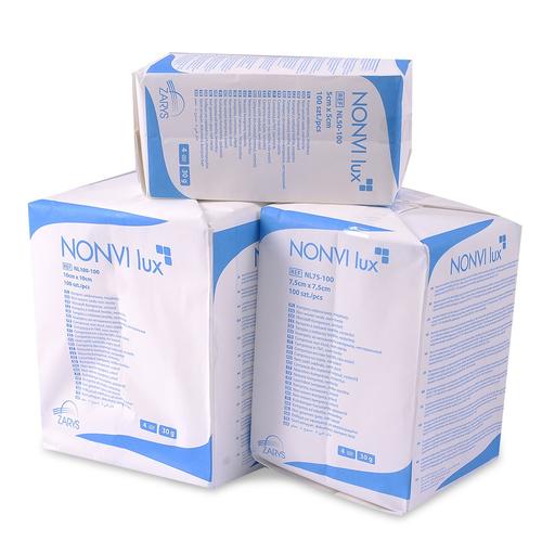 ZARYS International Group Komprese NONVI lux z netkané textilie, 40g, 4 vrstvy, nesterilní, 100ks (3 velikosti) Varianta: 7,5cm x 7,5cm