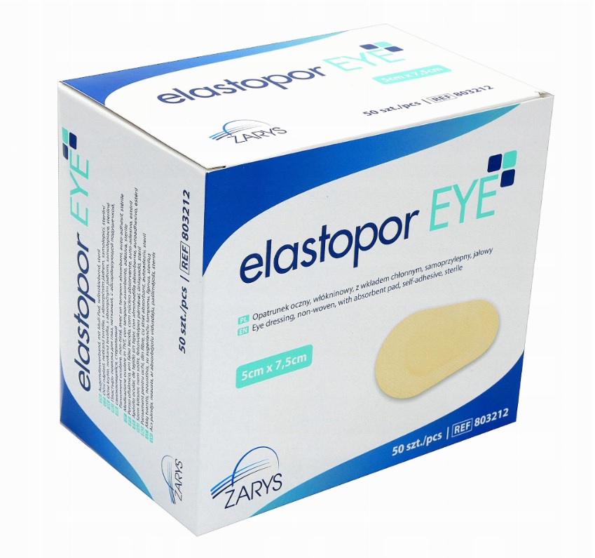 ZARYS International Group Elastopor Eye netkané oční krytí 5cm x 7,5cm, sterilní, 50ks