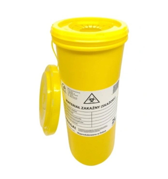 ZARYS International Group Nádoba na kontaminovaný odpad, žlutá, 1l