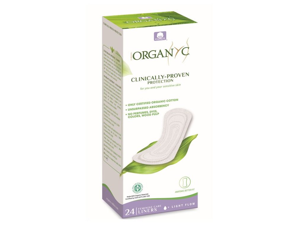 ORGANYC Dámské vložky slipové +, 24ks