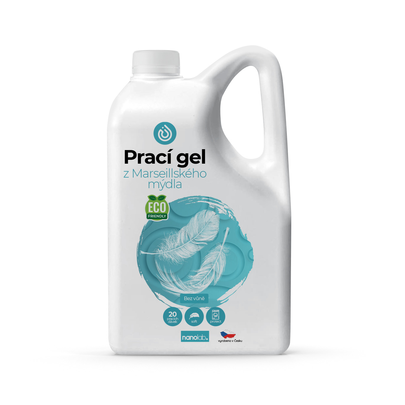 Nanolab Prací gel z Marseillského mýdla pro citlivou pokožku 2L, 40PD
