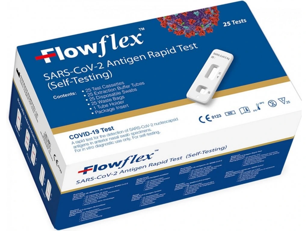 FLOWFLEX 25x  Antigenní rychlotest na COVID-19 z přední části nosu