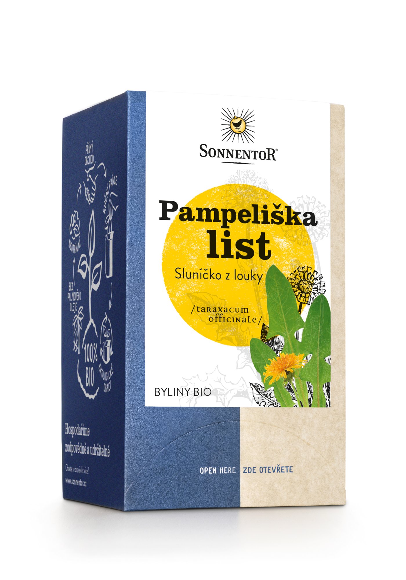 Sonnentor Pampeliška list bio 21,6 g, porc. dvoukomorový