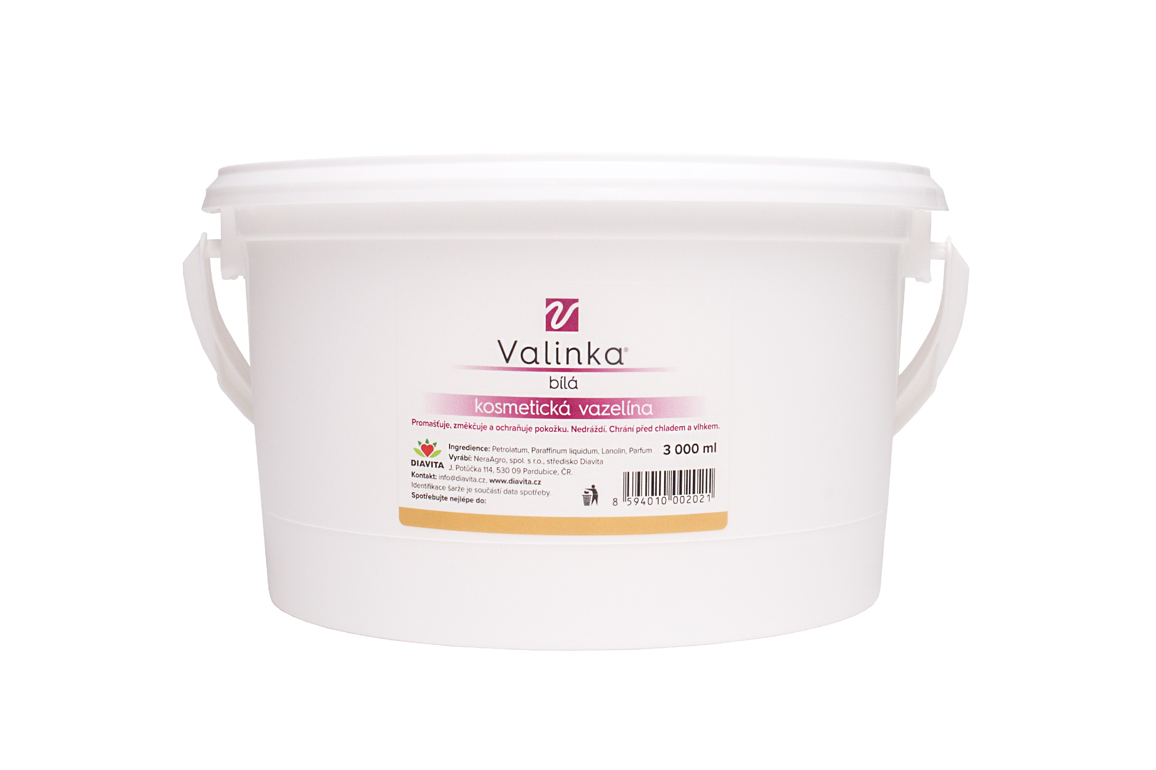 VALINKA Bílá kosmetická vazelína Objem:: 3000 ml