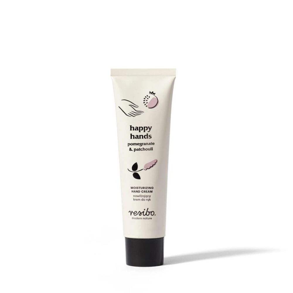 Resibo Hydratační krém na ruce granátové jablko a pačuli Happy Hands, 50 ml