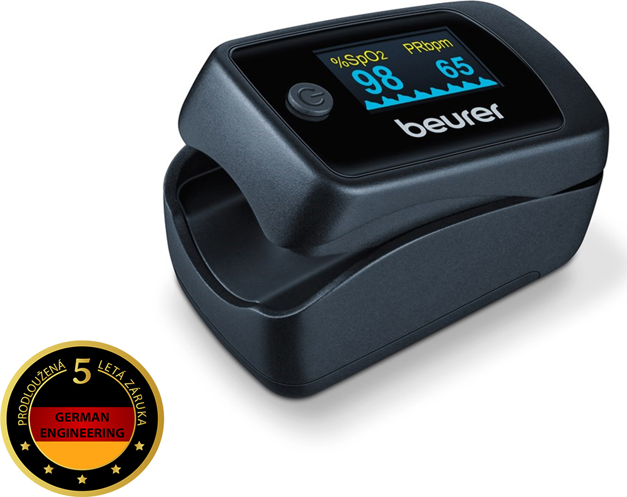 BEURER Oxymetr pulzní PO45 měření perfuzního indexu PI