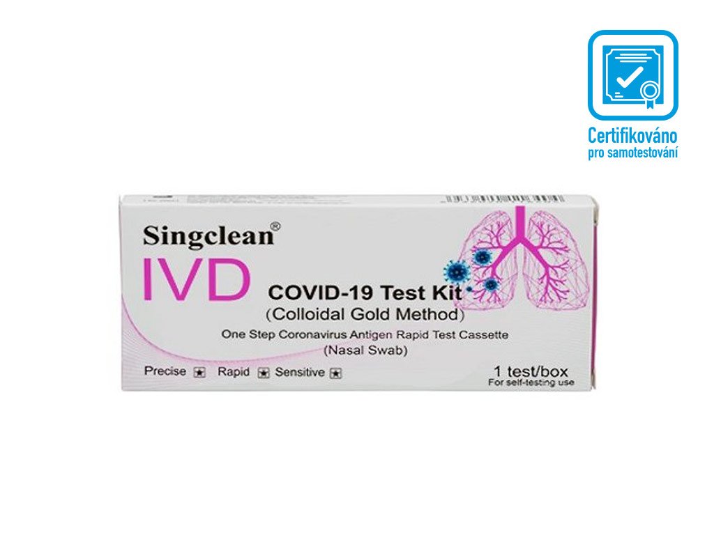 Singclean® 10x Singclean test antigen COVID-19 - výtěrový z přední části nosu