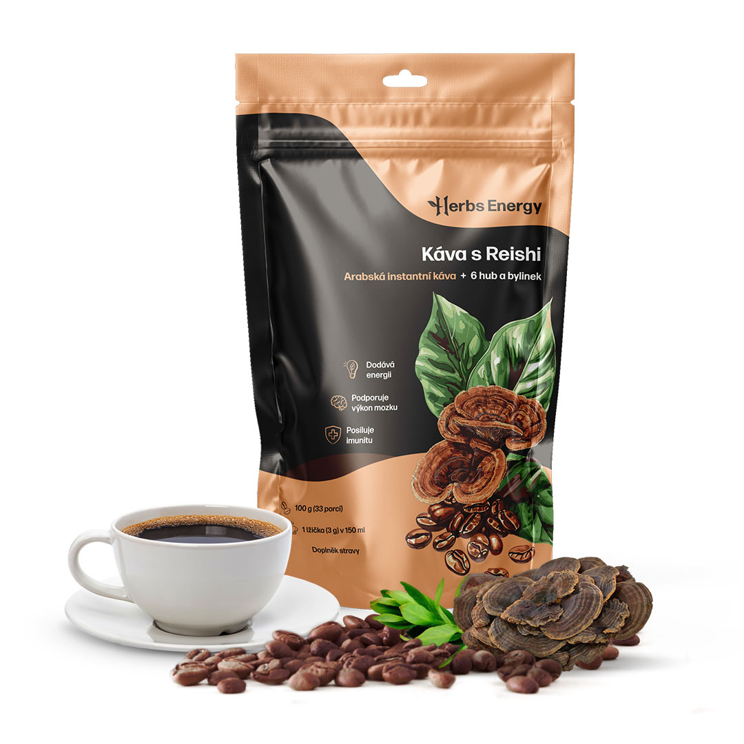 Herbs Energy Coffee Mix – arabská káva s 6 adaptogeny, 100g