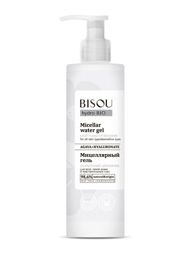 BISOU Jemný micelární odličovací gel - pro citlivé oči - všechny typy pleti, 150 ml