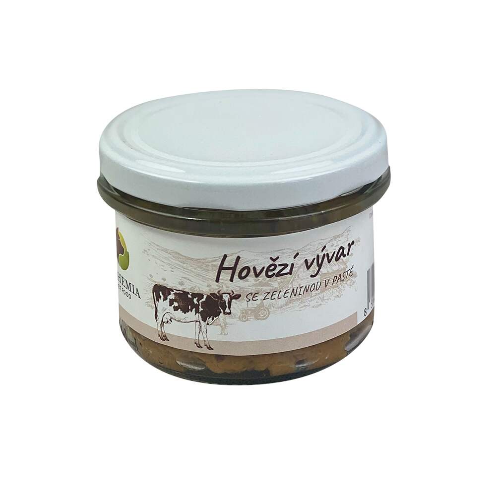 Bohemia Pet Food BOHEMIA Hovězí vývar se zeleninou v pastě, 180g