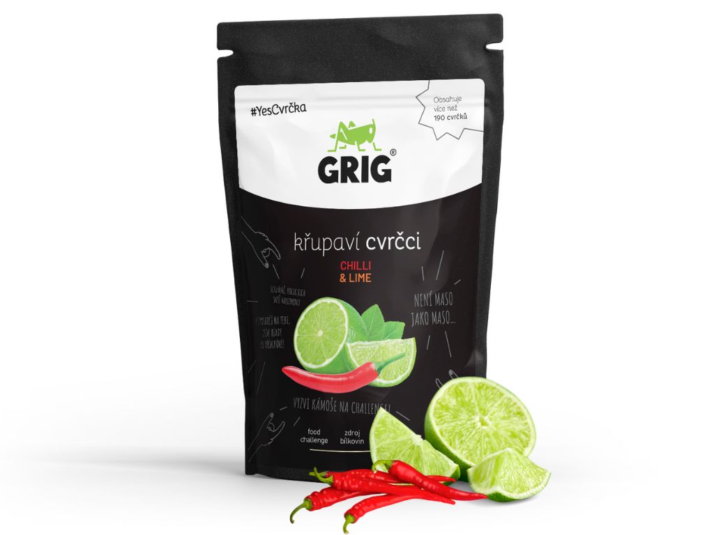 Grig Křupaví cvrčci chilli a limeta 20g