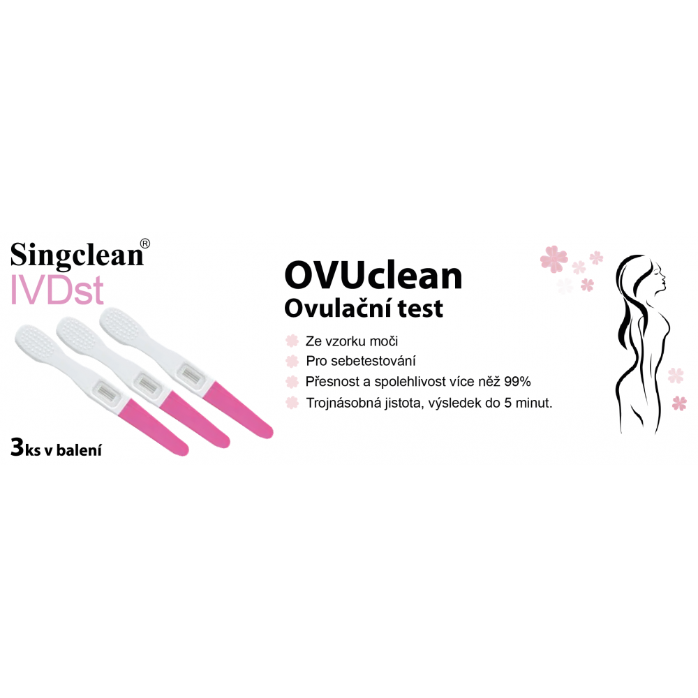 Singclean® 3x OVUCLEAN ovulační test - MidStream - expirace