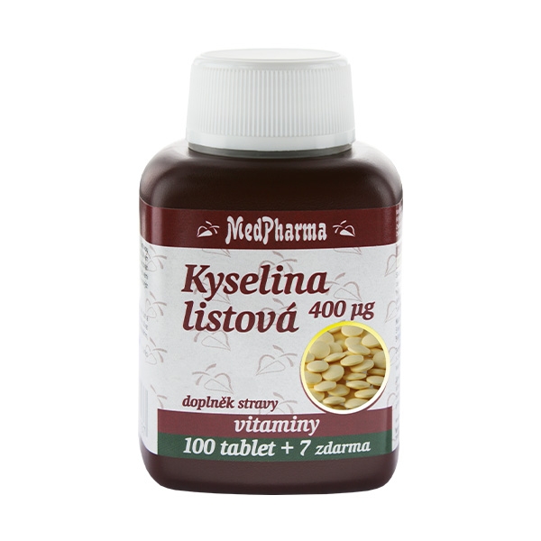 MedPharma Kyselina listová 400 µg, 107 tablet