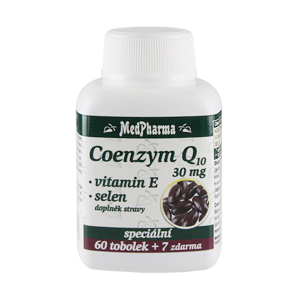 MedPharma Coenzym Q10 30 mg + vitamín E + selen, 67 tablet