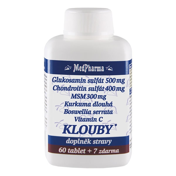 MedPharma Glukosamin sulfát (chondroitin, MSM, kurkuma) na KLOUBY, 67 tablet