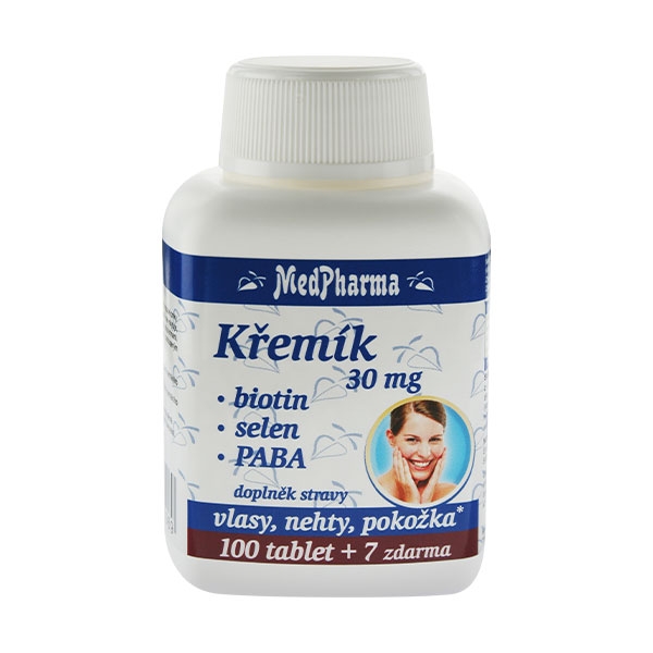 MedPharma Křemík 30 mg + biotin + selen + PABA 107 tablet