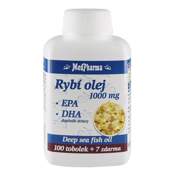 MedPharma Rybí olej 1000mg + EPA + DHA 107 tobolek