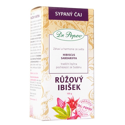 Růžový ibišek, bylinný čaj, 100 g Dr. Popov