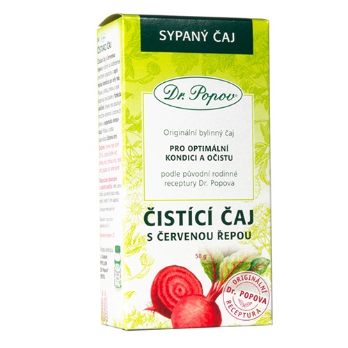 Čistící čaj s červenou řepou, sypaný, 50 g Dr. Popov