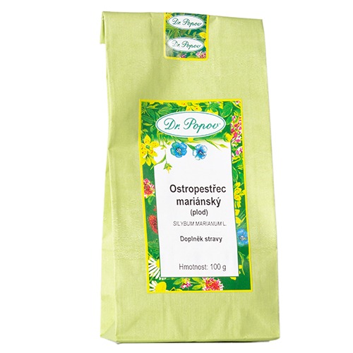 Ostropestřec plod, 100 g Dr. Popov