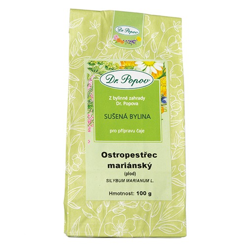 Ostropestřec plod, 100 g Dr. Popov