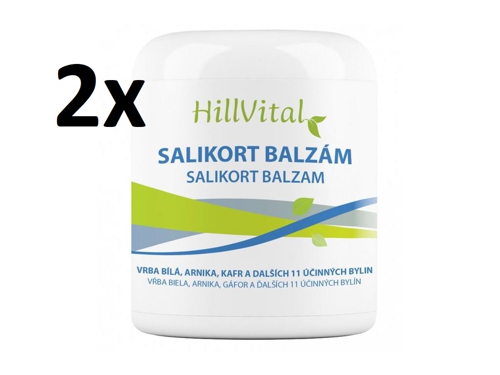HillVital Salikort balzám, na bolest svalů a zánět šlach, 2x250ml