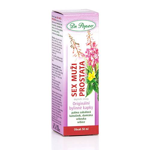 Sex muži – prostata, originální bylinné kapky, 50 ml Dr. Popov