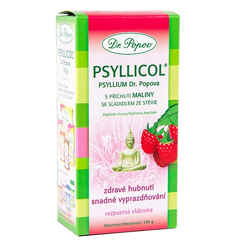Psyllicol® s příchutí maliny, 100 g Dr. Popov